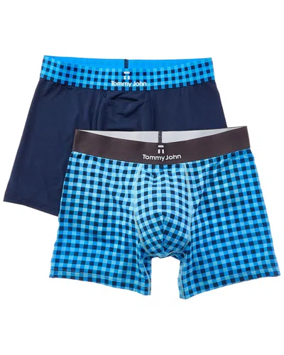 Tommy John 2pk Second Skin 4 Boxer Brief In Blue