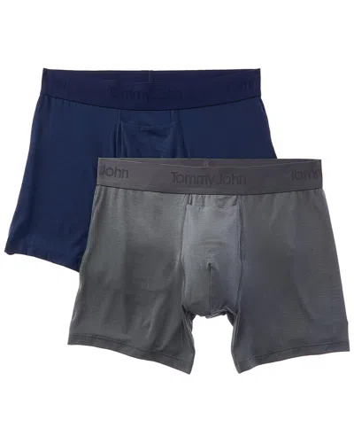 Tommy John 2pk Second Skin 4 Boxer Brief In Blue