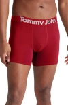 Tommy John 3-pack 360 Sport Essentials 8-inch Performance Boxer Briefs In Black/dress Blues/haute Red