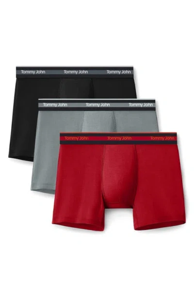 Tommy John 3-pack Comfort Micro 4-inch Boxer Briefs In Multi