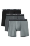 Tommy John 3-pack Comfort Micro 6-inch Boxer Briefs In Gray