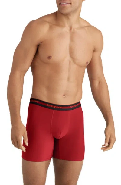 Tommy John 3-pack Comfort Micro 6-inch Boxer Briefs In Red