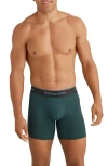 Tommy John 3-pack Second Skin 6-inch Stretch Modal Boxer Briefs In Green