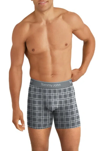 Tommy John 3-pack Second Skin 6-inch Stretch Modal Boxer Briefs In Gray