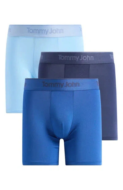 Tommy John 3-pack Second Skin 6-inch Stretch Modal Boxer Briefs In Blue