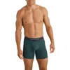 Tommy John 3-pack Second Skin 6-inch Stretch Modal Boxer Briefs In Green