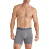 Tommy John 3-pack Second Skin 6-inch Stretch Modal Boxer Briefs In Black/medium Grey/blues