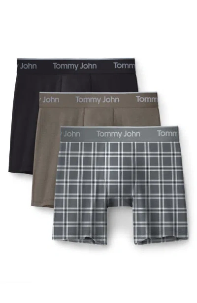 Tommy John 3-pack Second Skin 6-inch Stretch Modal Boxer Briefs In Multi