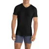 Tommy John 3-pack Second Skin Stay Tucked V-neck Undershirts In Black