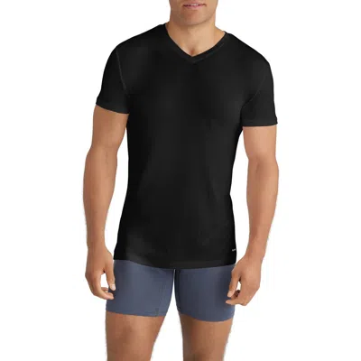 TOMMY JOHN TOMMY JOHN 3-PACK SECOND SKIN STAY TUCKED V-NECK UNDERSHIRTS