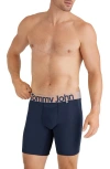 Tommy John 360 Sport 4-inch Hammock Pouch™ Boxer Briefs In Dress Blues W/jaffa