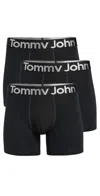 Tommy John 360 Sport 4 Trunks 3 Pack Black In Black