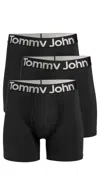 Tommy John 3-pack 360 Sport Essentials 8-inch Performance Boxer Briefs In Black