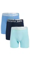 Tommy John 360 Sport 6 Boxer Briefs 3-pack Dress Blues/provence/blue Elix In Blue