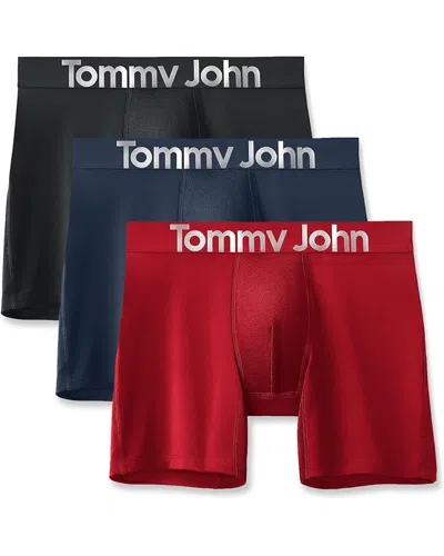 Tommy John 360 Sport Underwear Men's Multicolor Boxer Brief 3-pack Buu512 In Blue