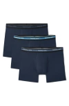 Tommy John 3-pack Comfort Micro 6-inch Boxer Briefs In Blue