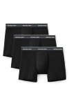Tommy John 3-pack Comfort Micro 4-inch Boxer Briefs In Black