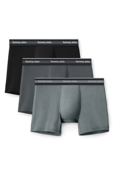 Tommy John 3-pack Comfort Micro 4-inch Boxer Briefs In Multi