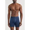 Tommy John 3-pack Second Skin 6-inch Stretch Modal Boxer Briefs In Blue