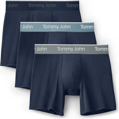 Tommy John 3-pack Second Skin 6-inch Stretch Modal Boxer Briefs In Blue