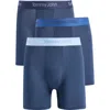 Tommy John 3-pack Second Skin 6-inch Stretch Modal Boxer Briefs In Blue