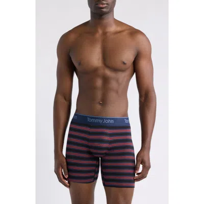 Tommy John 3-pack Second Skin 6-inch Stretch Modal Boxer Briefs In Dress Blues/cabernet/v Sdb