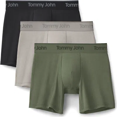 Tommy John 3-pack Second Skin 6-inch Stretch Modal Boxer Briefs In Multi