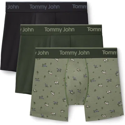 Tommy John 3-pack Second Skin 6-inch Stretch Modal Boxer Briefs In Multi