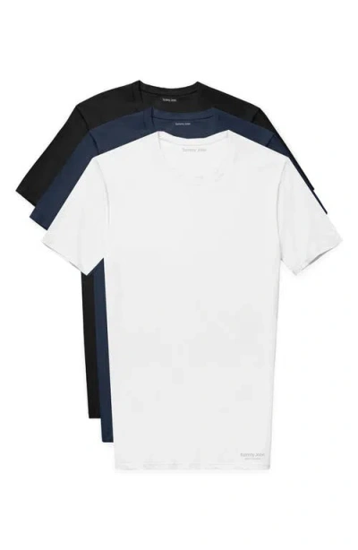 Tommy John 3-pack Second Skin Stay Tucked Crewneck Undershirts In Multi