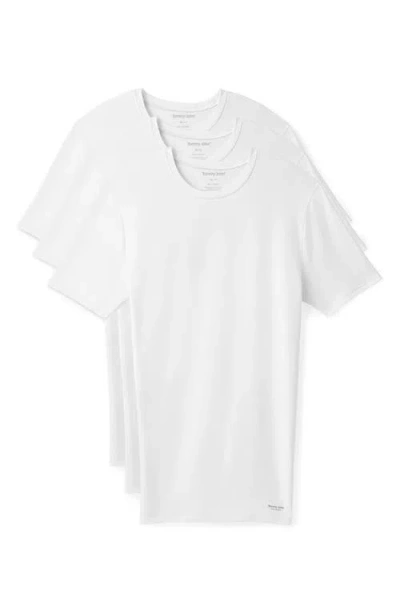 Tommy John 3-pack Second Skin Stay Tucked Crewneck Undershirts In White