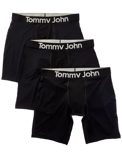 Tommy John 3pk 360 Sport Micro 8 Boxer Brief In Black
