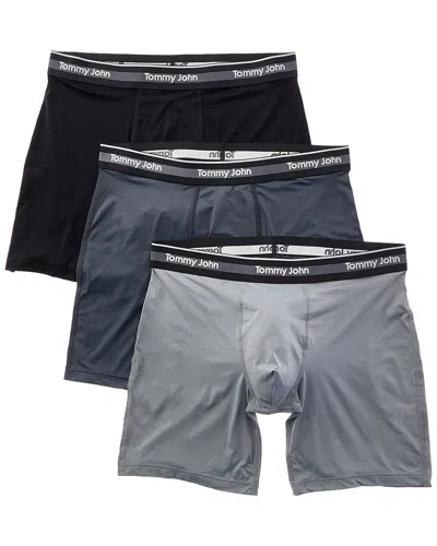 Tommy John 3pk Comfort Micro 6 Boxer Brief In Black