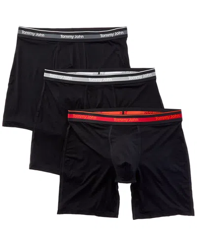Tommy John 3pk Comfort Micro 6 Boxer Brief In Black