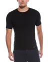 Tommy John 3pk Essential Cool Crewneck Stay-tucked Undershirt In Black