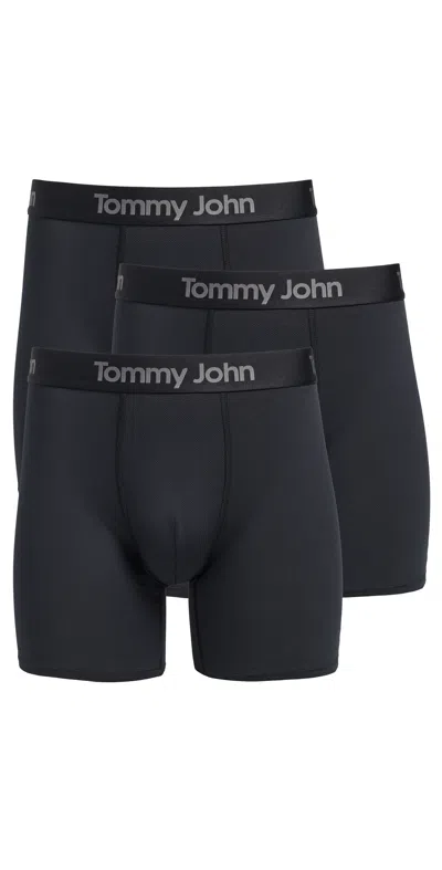 Tommy John Air Cool Mesh 6 Boxer Briefs 3-pack Black