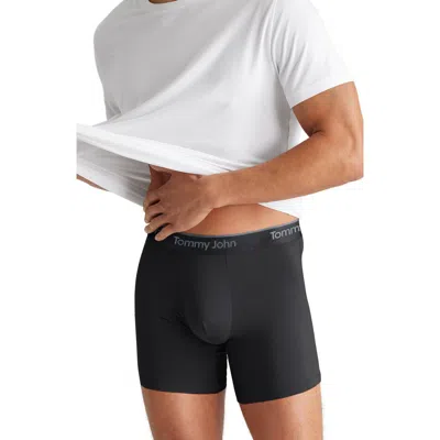 Tommy John 3-pack Second Skin 4-inch Boxer Briefs In Black