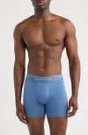 Tommy John Assorted 3-pack Second Skin 4-inch Stretch Modal Boxer Briefs In Blue