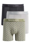 Tommy John Assorted 3-pack Second Skin 4-inch Stretch Modal Boxer Briefs In Green