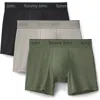 Tommy John Assorted 3-pack Second Skin 4-inch Stretch Modal Boxer Briefs In Multi