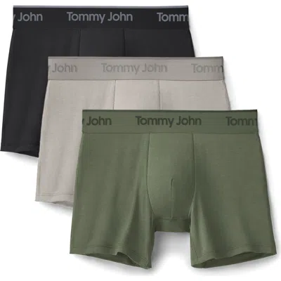 Tommy John Assorted 3-pack Second Skin 4-inch Stretch Modal Boxer Briefs In Multi