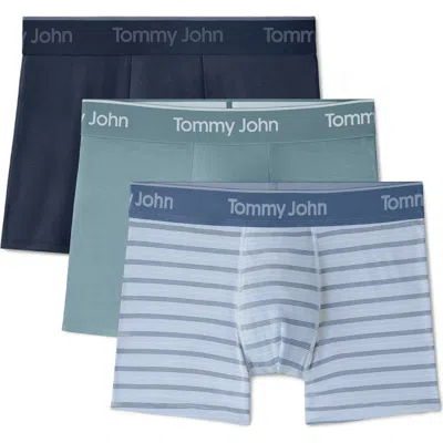 Tommy John Assorted 3-pack Second Skin 4-inch Stretch Modal Boxer Briefs In Multi