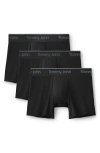 Tommy John Assorted 3-pack Second Skin 4-inch Stretch Modal Boxer Briefs In Black