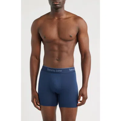 Tommy John Assorted 3-pack Second Skin 4-inch Stretch Modal Boxer Briefs In Blue