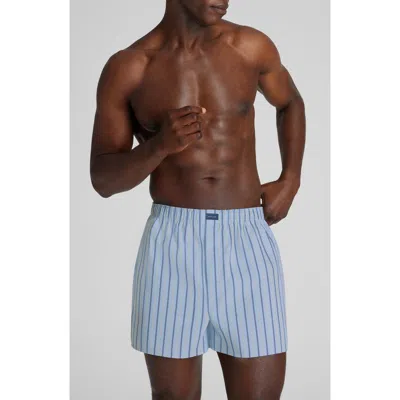 Tommy John Assorted 3-pack Woven Cotton Boxers In Blue