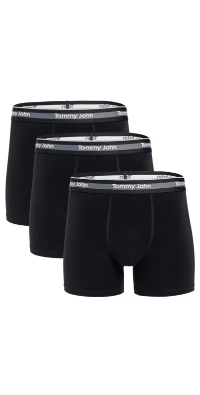 Tommy John Comfort Micro 4 Boxer Briefs 3 Pack Black