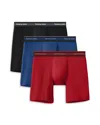 Tommy John Comfort Micro Essentials 6 Boxer Briefs, Pack Of 3 In Black/blue