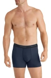 Tommy John 3-pack Comfort Micro 4-inch Boxer Briefs In Black/turbulence Dress Blues
