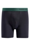 Tommy John Cool Cotton Blend Boxer Briefs In Black