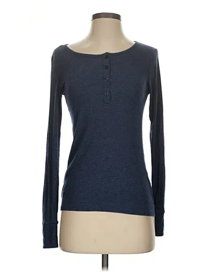 Pre-owned Tommy John Long Sleeve Henley Shirt In Blue