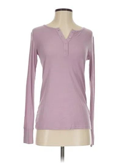 Pre-owned Tommy John Long Sleeve Henley Shirt In Purple